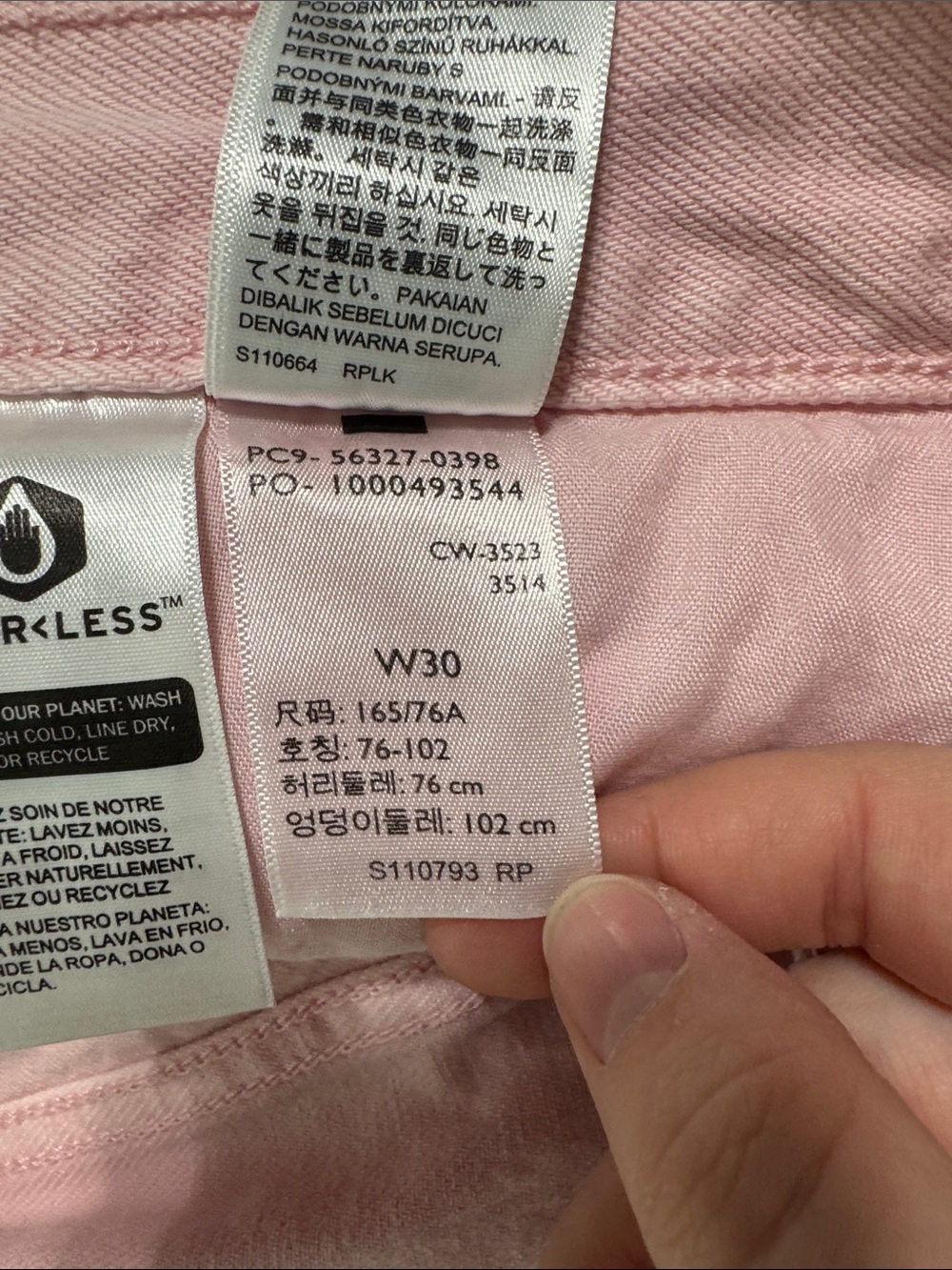 Levi’s 501 Original Fit Pink Rigid Denim High Rise Jean Cutoff Shorts size 30 - Picture 12 of 12